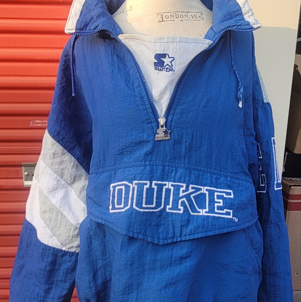 Vintage 90s starter Duke University pff jacket with hood size Large used